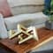 13.5" Iron Geometric Abstract Shaped Sculpture Décor